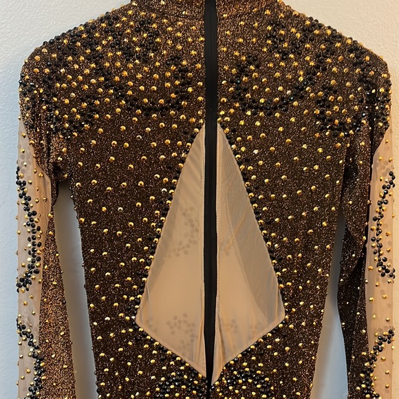 ANGEL BRINKS ULTRA SEXY STUDDED RHINESTONE JUMP SUIT Showstopper! Sz S-M - Picture 8 of 17